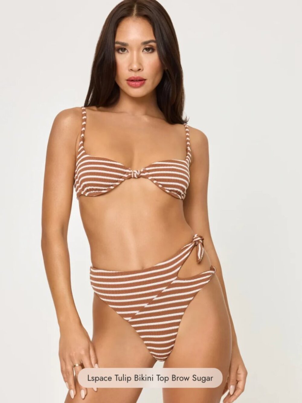NWT!! LSPACE Tulip Top-Brown Sugar